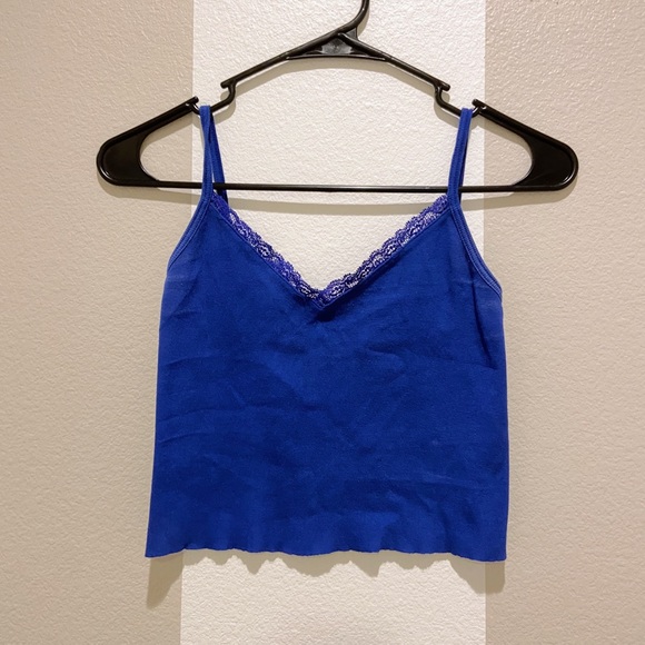 royal blue lace tank top